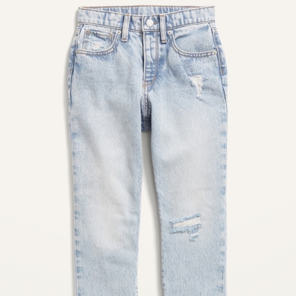 Old Navy EUC High-Waisted O.G. Straight Built-In Tough Non-Stretch Jeans